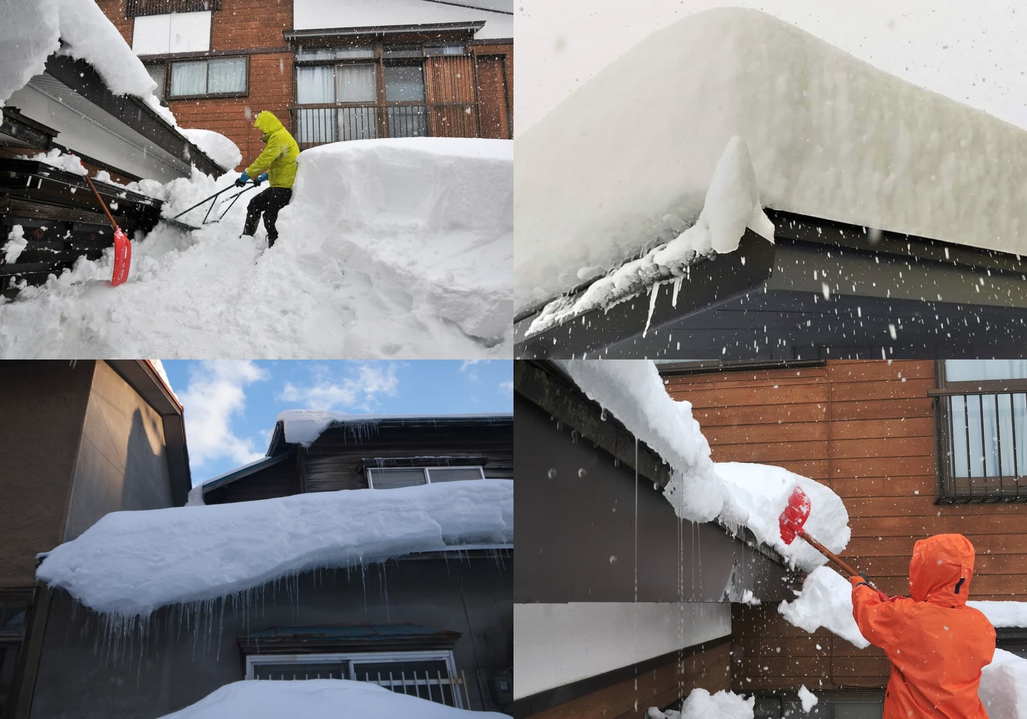 冬季の屋根雪下ろしイメージ